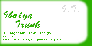 ibolya trunk business card